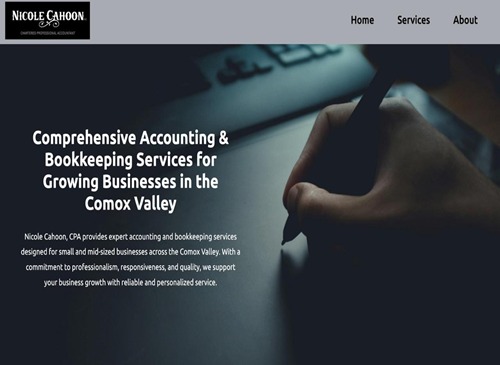 Nicole Cahoon website redesign